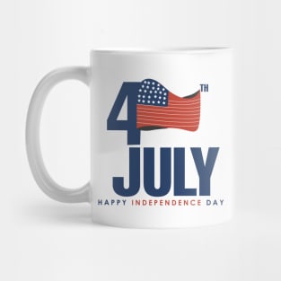 4th July Happy Independence Day Logo Design Mug